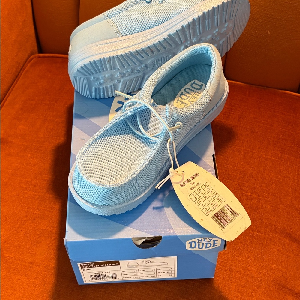 Hey Dude Kids Light Blue Sneakers